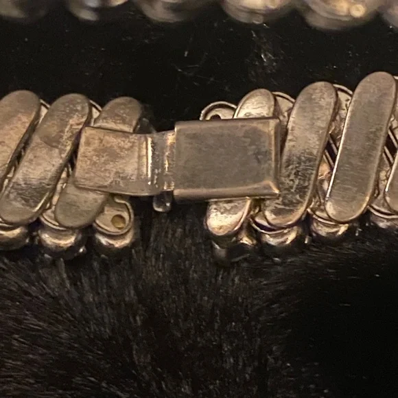 Vintage Light Blue Rhinestone Choker Necklace & Bracelet Set look @ the video